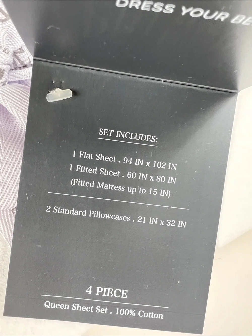 PIUBELLE Ruffled Hem Queen Sheet Set White Cotton Portugal Cottage 4 Pc NEW
